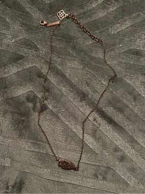 Kendra Scott arrowhead Chocolate druzy necklace